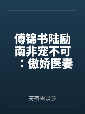 傅锦书陆励南非宠不可：傲娇医妻别反抗
