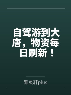 自驾游到大唐,物资每日刷新!