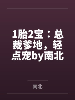 1胎2宝:总裁爹地,轻点宠by南北宁熙